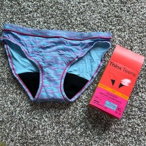 NWT Thinx teens period underwear bikini panties XL 15-16 super absorbency